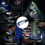 Jtron Car Home Car Work Maintenance Lamp Inspection Maintenance Light Emergency COBLED Charging Lamp - Image 7
