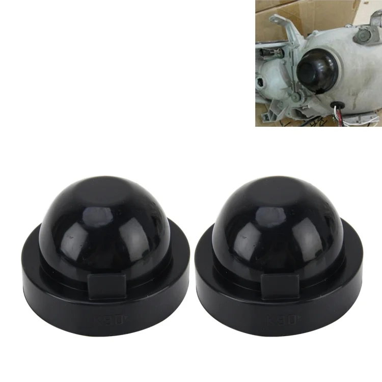 CMS2824.webp 2 PCS K90 Universal Car LED Headlight HID Xenon Lamp Silicone Dust Cover Seal Caps Car Dust Cover Waterproof Dustproof Sealing Headlamp Cover for Car Retrofit, Inner Diameter: 9cm - Image 1