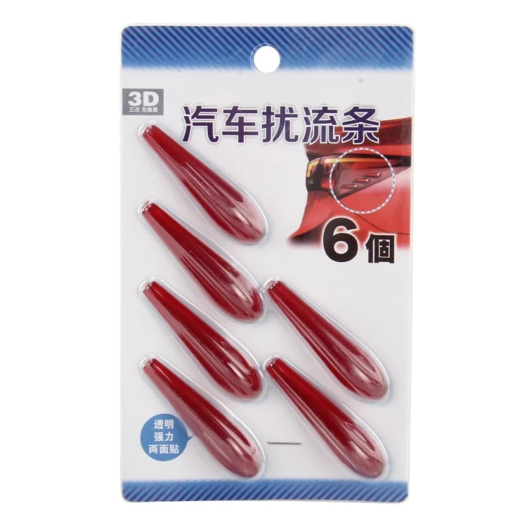 CMS2845R_5.webp 6 PCS Universal Resin Rear Spoiler Car Auto Rear Spoiler Exterior Rear Spoiler Kit Car Crash Strip Spoiler Routed Board Mute Rectifier Noise Reduction Spoiler - Image 6