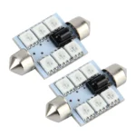 2 PCS Colorful 36MM Bicuspid Remote Control Car Dome Lamp LED Reading Light with 6 LED Lights - Image 2
