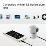 3.5mm Male to USB 2.0 Female Audio Converter Retractable Coiled Cable for Car MP3 Speaker U Disk, Length: 1m - Image 4