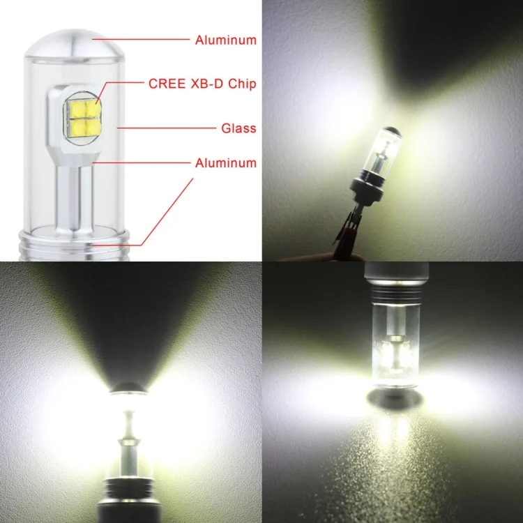 CMS3001WL_4.webp 2 PCS  9006 40W 800 LM 6000K 8 CREE LEDs Car Fog Lights, DC 12V - Image 5
