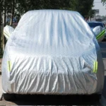 Aluminum Film PEVA Cotton Wool Anti-Dust Waterproof Sunproof Anti-frozen Anti-scratch Heat Dissipation SUV Car Cover with Warning Strips, Fits Cars up to 4.8m(187 inch) in Length - Image 2