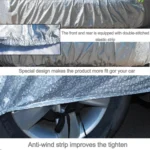 Aluminum Film PEVA Cotton Wool Anti-Dust Waterproof Sunproof Anti-frozen Anti-scratch Heat Dissipation SUV Car Cover with Warning Strips, Fits Cars up to 4.8m(187 inch) in Length - Image 5
