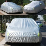 Aluminum Film PEVA Cotton Wool Anti-Dust Waterproof Sunproof Anti-frozen Anti-scratch Heat Dissipation SUV Car Cover with Warning Strips, Fits Cars up to 4.8m(187 inch) in Length - Image 8