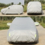 Oxford Cloth Anti-Dust Waterproof Sunproof Flame Retardant Breathable Indoor Outdoor Full Car Cover Sun UV Snow Dust Resistant Protection SUV Car Cover with Warning Strips, Fits Cars up to 4.8m(187 inch) in Length - Image 6