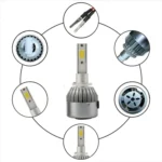2pcs 880/881 18W 1800LM 6000K Waterproof IP68 Car Auto LED Headlight with 2 COB LED Lamps, DC 9-36V - Image 5