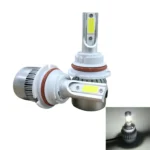 2pcs 9004 18W 1800LM 6000K Waterproof IP68 Car Auto LED Headlight with 2 COB LED Lamps, DC 9-36V