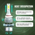 2pcs 9005 18W 1800LM 6000K Waterproof IP68 Car Auto LED Headlight with 2 COB LED Lamps, DC 9-36V - Image 7