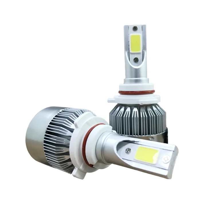 CMS3038WL_1.webp 2 PCS C9 9006 18W 1800LM 6000K Waterproof IP68 Car Auto LED Headlight with 2 COB LED Lamps, DC 9-36V - Image 2