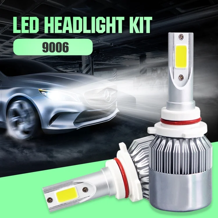 CMS3038WL_3.webp 2 PCS C9 9006 18W 1800LM 6000K Waterproof IP68 Car Auto LED Headlight with 2 COB LED Lamps, DC 9-36V - Image 4