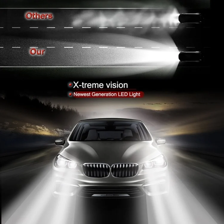 CMS3038WL_7.webp 2 PCS C9 9006 18W 1800LM 6000K Waterproof IP68 Car Auto LED Headlight with 2 COB LED Lamps, DC 9-36V - Image 8