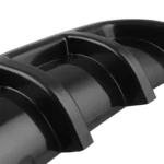 Universal Car Rear Bumper Lip Diffuser 6 Shark Fin Style Black ABS, Size: 67cm - Image 5