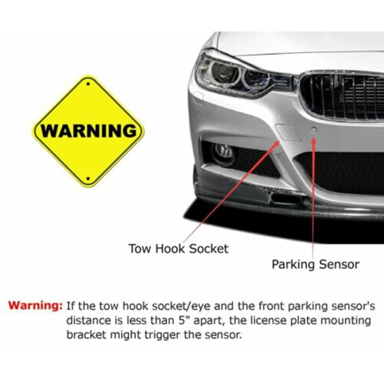 CMS30863_6.webp Car Front Bumper Tow Hook License Plate Mounting Bracket Holder for BMW F Series - Image 7