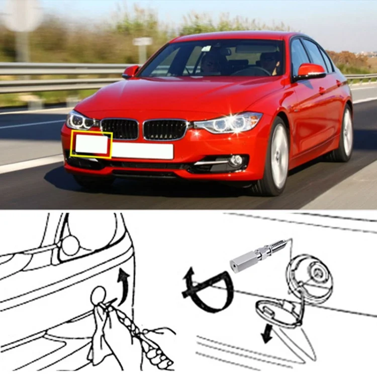 CMS30863_7.webp Car Front Bumper Tow Hook License Plate Mounting Bracket Holder for BMW F Series - Image 8