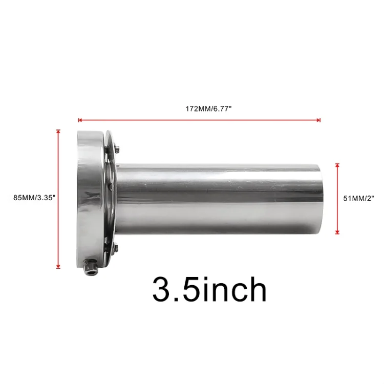 CMS30944_3.webp 3.5 inch Universal Car 304 Stainless Steel Exhaust Pipe Muffler Adjustable Tail Muffler Tip - Image 4