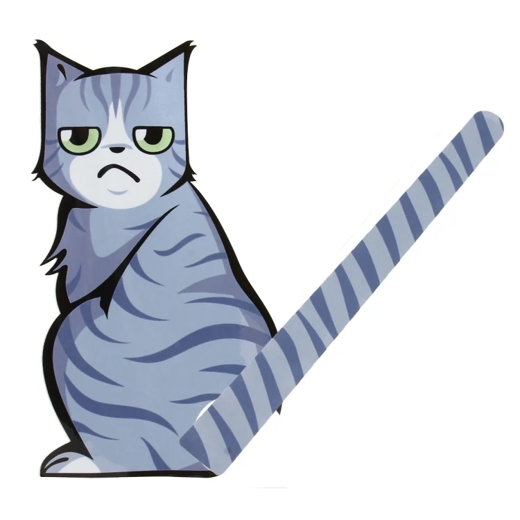 CMS3235A_1.webp Vehicle Car Rear Windshield Window Wiper Reflective Self-Adhesive Cat Moving Tail Vinyl Decal Sticker - Image 2