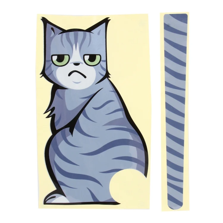 CMS3235A_3.webp Vehicle Car Rear Windshield Window Wiper Reflective Self-Adhesive Cat Moving Tail Vinyl Decal Sticker - Image 4
