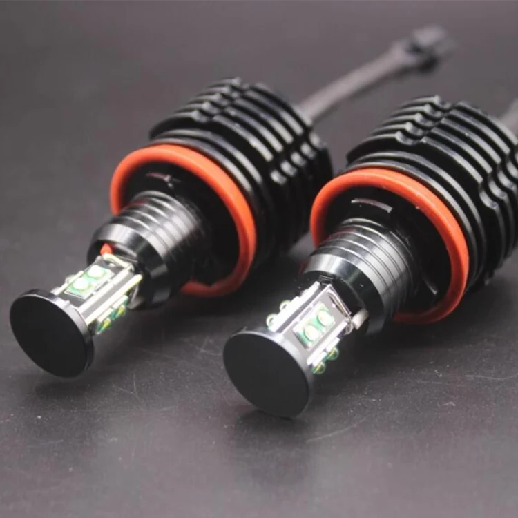 CMS3255_1.webp 2 PCS DC 12-24V 40W 1800LM 8-LED Car Angel Eyes Halo Ring Marker Light Bulb, (White Light), For X5 E70 all models 2007-UP, X6 E71 All models 2008-up, E60, E61, E90 - Image 2