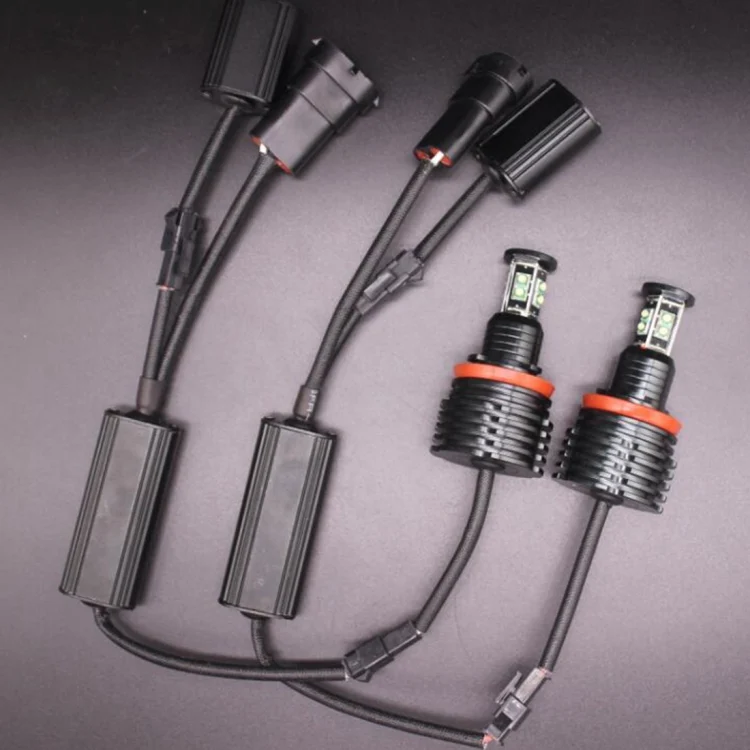 CMS3255_3.webp 2 PCS DC 12-24V 40W 1800LM 8-LED Car Angel Eyes Halo Ring Marker Light Bulb, (White Light), For X5 E70 all models 2007-UP, X6 E71 All models 2008-up, E60, E61, E90 - Image 4