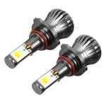 2 PCS 9006 HB4 6W 400LM Car LED Three-side COB Chips Fog Light Lamp Replacement, (White Light+Yellow Light) - Image 2