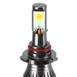 2 PCS 9006 HB4 6W 400LM Car LED Three-side COB Chips Fog Light Lamp Replacement, (White Light+Yellow Light) - Image 4