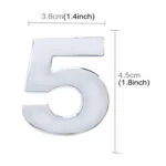 Car Vehicle Badge Emblem 3D Number One Self-adhesive Sticker Decal, Size: 3.6*4.5*0.5cm - Image 2