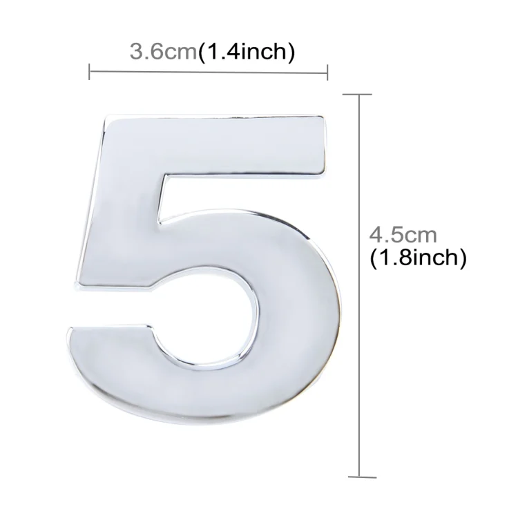 CMS3270E_1.webp Car Vehicle Badge Emblem 3D Number One Self-adhesive Sticker Decal, Size: 3.6*4.5*0.5cm - Image 2