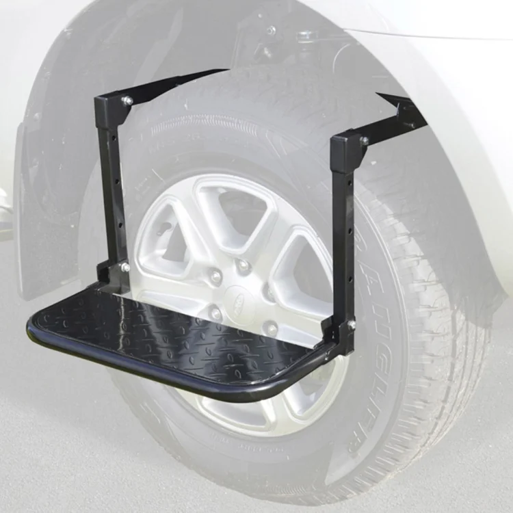 CMS3284_3.webp Portable Folding Car Stairs Tyre Mount Steps Ladder for Pickup Trucks, Truck, SUV - Image 4