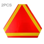 2 PCS Rear Truck Trailer Triangle Reflector Safty Warning Aluminum Board, Thickness: 1mm