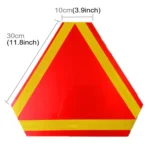 2 PCS Rear Truck Trailer Triangle Reflector Safty Warning Aluminum Board, Thickness: 1mm - Image 2