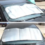 Silver Aluminum Foil Sun Shade Car Windshield Visor Cover Block Front Window Sunshade UV Protect, Size: 220 x 80cm - Image 5