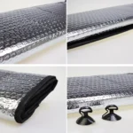 Silver Aluminum Foil Sun Shade Car Windshield Visor Cover Block Front Window Sunshade UV Protect, Size: 140 x 70cm - Image 4