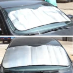 Silver Aluminum Foil Sun Shade Car Windshield Visor Cover Block Front Window Sunshade UV Protect, Size: 140 x 70cm - Image 5