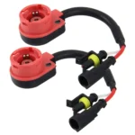 2 PCS Universal D2/D4 HID Xenon Bulb Converter Cable Adapter D2/D4 Adapter HID Socket Plug Adapter Bulb Wire Connector Wire for Ballast Hid - Image 2