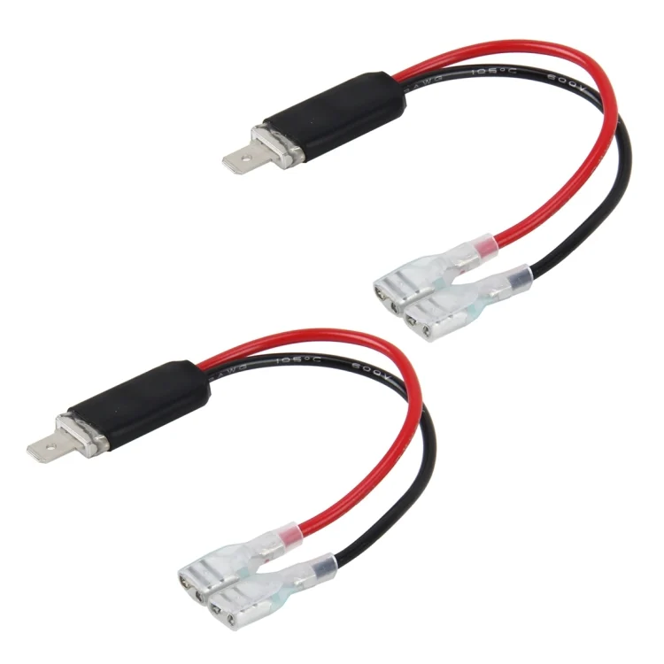 CMS3330.webp 2 PCS Universal H1 Conversion Bulb Harness Wire Plugs Power Wire Adapter Connectors - Image 1