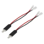 2 PCS Universal H1 Conversion Bulb Harness Wire Plugs Power Wire Adapter Connectors - Image 2