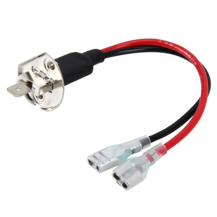 CMS3331.webp 2 PCS Universal H1 Conversion Bulb Harness Wire Plugs Power Wire Adapter Connectors - Image 1