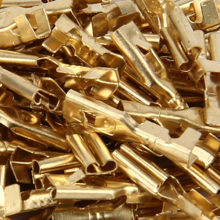 CMS3370_4.webp 100 PCS 2.8mm Speaker Cable Spade Plug Connector Gold Plated Copper Speaker Cable Terminal - Image 5
