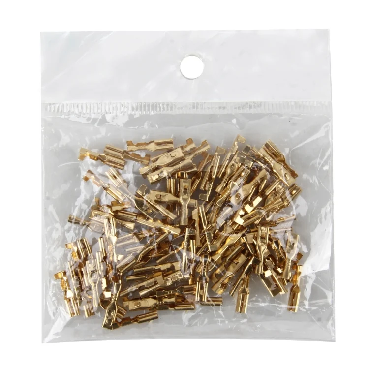 CMS3370_6.webp 100 PCS 2.8mm Speaker Cable Spade Plug Connector Gold Plated Copper Speaker Cable Terminal - Image 7
