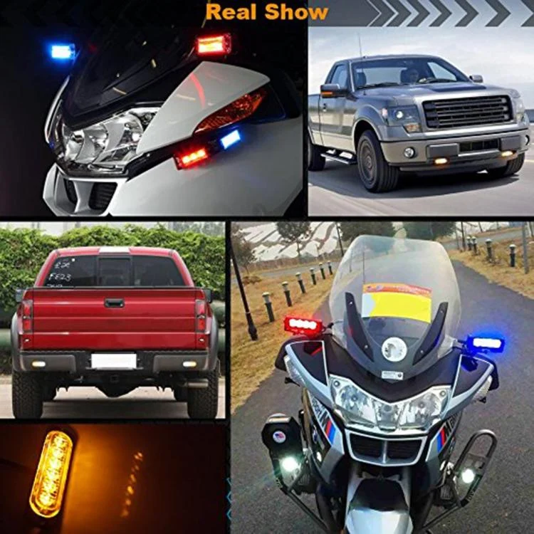CMS3399_B1.webp DC 12V-24V 2W 6LEDs SMD-2835 Lamps 17 Flash Patterns 3 Lines Car Flash Lamp Waterproof Car Truck Emergency Strobe Flash Warning Light, Cable Length: 90cm - Image 2