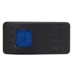 Car Truck Boat Switch Toggle Light Switch 4pin Waterproof 12/24V Bar Style Blue Toggle Reverse Rocker Rear Light Switch Car Auto Universal DIY 4 Pin Boat Cap OFF-ON Push Button with Indicator Light - Image 4