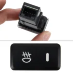 Car Fog Light Lamp Indicator 5 PIN On and Off Button Switch Control 4 Cable Auto Car Fog Light 5 Pin Switch On-Off Button Switch for Toyota, Large Size: 6*2.8*1.7cm(Yellow Light) - Image 4