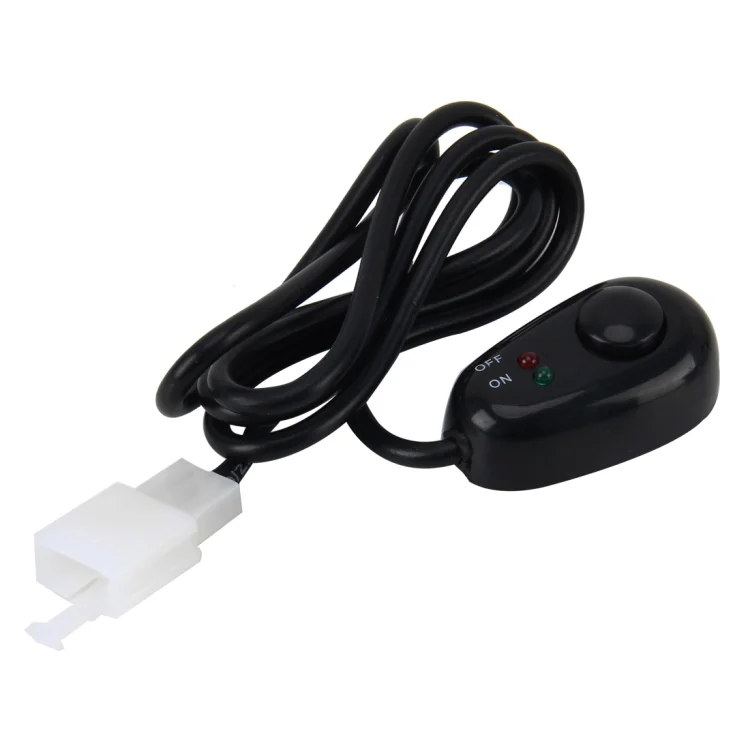 CMS3405.webp Car Truck Boat Switch Toggle Light Switch 3Pins DC12/24V Car Auto Universal DIY 3 Pin Drop-shaped Switch OFF-ON Push Button with Red and Green Indicator Light, Cable Length: 90cm - Image 1