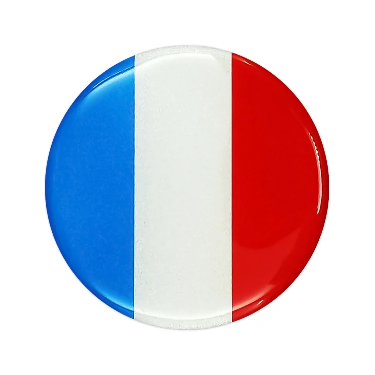 CMS35824_1.webp 4 PCS Car-Styling France Flag Pattern Metal Wheel Hub Decorative Sticker, Diameter: 5.8cm - Image 2