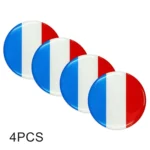 4 PCS Car-Styling France Flag Pattern Metal Wheel Hub Decorative Sticker, Diameter: 5.8cm - Image 5