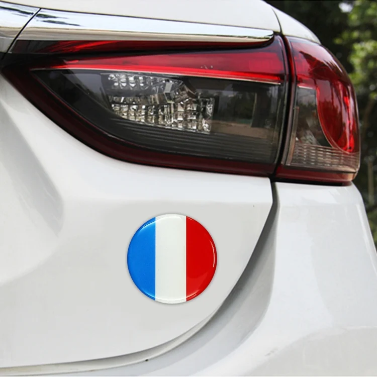 CMS35824_5.webp 4 PCS Car-Styling France Flag Pattern Metal Wheel Hub Decorative Sticker, Diameter: 5.8cm - Image 6