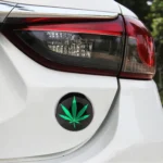 4 PCS Car-Styling Green Leaves Pattern Metal Wheel Hub Decorative Sticker, Diameter: 5.8cm - Image 6