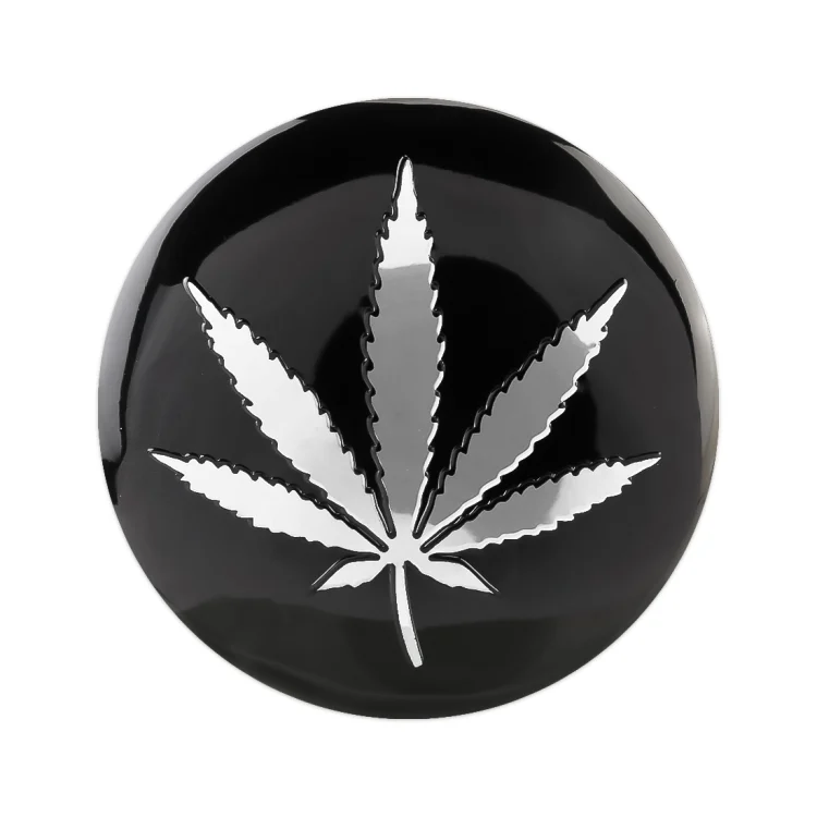 CMS35831_1.webp 4 PCS Car-Styling Silver Leaves Pattern Metal Wheel Hub Decorative Sticker, Diameter: 5.8cm - Image 2