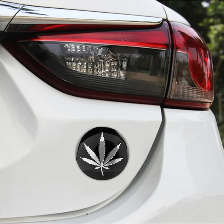 CMS35831_5.webp 4 PCS Car-Styling Silver Leaves Pattern Metal Wheel Hub Decorative Sticker, Diameter: 5.8cm - Image 6